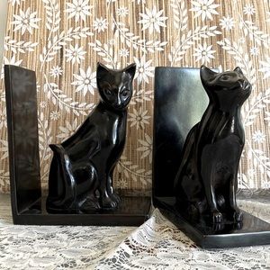 COPY - Vintage Art Deco Metal Cat Bookends